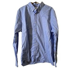 Calvin Klein XXL Oxford Shirt Button Down Long Sleeve Dress Shirt Blue Cotton